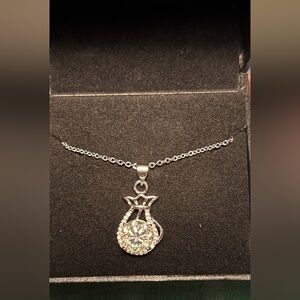 New Adjustable  2ct Moissanite Diamond Necklace with GRA Certificate